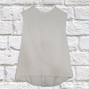 White Alice + Olivia Crop, high-low top